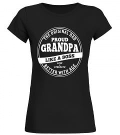 Mens Proud Grandpa Boss T-Shirt for Father's Day and Birthday - Limited Edition