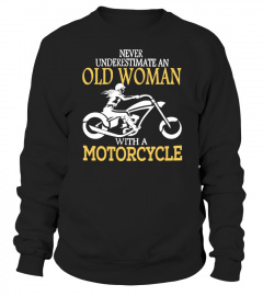 old woman with a motorcycle