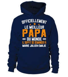 OFFICIELLEMENT LE MEILLEUR PAPA DU MONDE TSHIRT PERSONNALISÉ