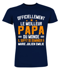 OFFICIELLEMENT LE MEILLEUR PAPA DU MONDE TSHIRT PERSONNALISÉ