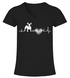 French Bulldog Heartbeat Funny T-Shirt