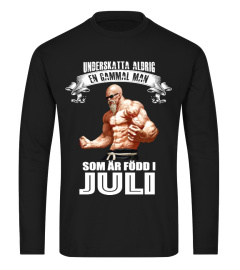 EN GAMMAL KVINNA SOM AR FODD I JULI T-SHIRT