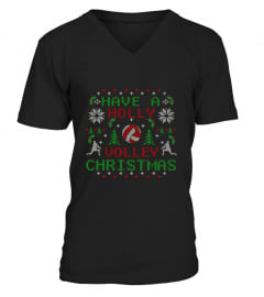 Holly Volleyball Ugly Christmas Sweater Volleyball 