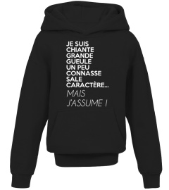 T-Shirt Drole Humour Femme - je suis chiante grande  gueule un peu  connasse sale  caractère... mais j’assume !