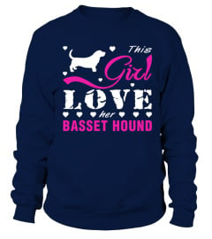 This girl love her Basset Hound