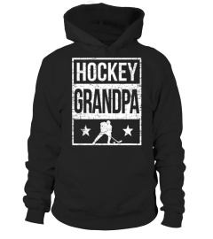 Men's Hockey Grandpa Shirt: Proud Grandpa Ice Hockey Player Gift