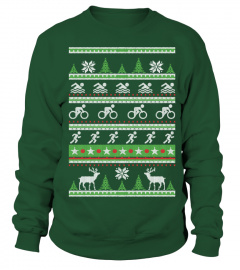 Triathlon Ugly Christmas Sweatshirt