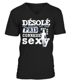 T-Shirt Couple Homme Best Seller - DÉSOLÉ CET HOMME EST DÉJÀ PRIS PAR UNE CONNASSE SEXY