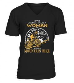 Mountain Bike Shirt   Woman With A Mountain Bike
