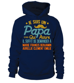 JE SUIS UN PAPA QUI ASSURE TSHIRT PERSONNALISÉ