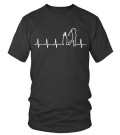 Golf heartbeat T shirt