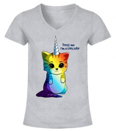 Caticorn Rainbow T shirt Meowgical Cat