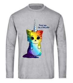 Caticorn Rainbow T shirt Meowgical Cat