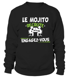 TSHIRT LE MOJITO RECRUTE ENGAGEZ-VOUS  humour apéro alcool jb5 collection