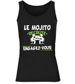 TSHIRT LE MOJITO RECRUTE ENGAGEZ-VOUS  humour apéro alcool jb5 collection