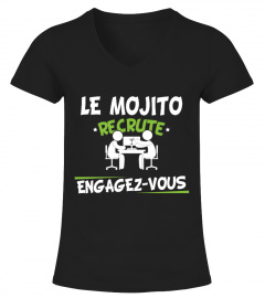 TSHIRT LE MOJITO RECRUTE ENGAGEZ-VOUS  humour apéro alcool jb5 collection