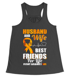 Husband & Wife Best Friends For Life Fight Against Ms Shirt