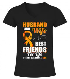 Husband & Wife Best Friends For Life Fight Against Ms Shirt