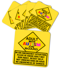 6items - ADULT - AUTISM PLASTIC MAGNETS