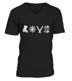 Skiing L.O.V.E. - Skiing love T-shirt O