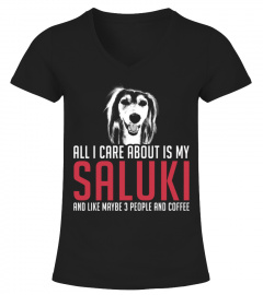 All I care about is my Saluki funny t-shirt