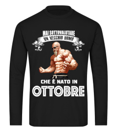 UN VECCHIO UOMO CHE E NATO IN OTTOBRE T-SHIRT