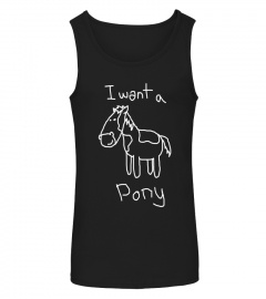 I want a Pony T-Shirt Funny Kid Drawing Picture Horse Tshirt
