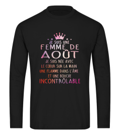 JE SUIS UNE FEMME DE AOUT T-SHIRT