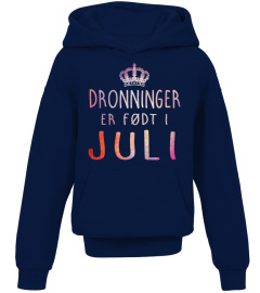 DRONNINGER ER FODT I JULI T-SHIRT