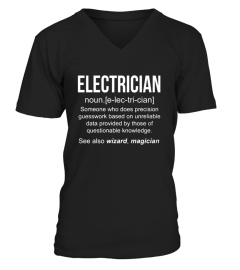 Funny Electrician Meaning Shirt   Electrician Noun Definitio