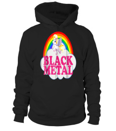 Black Metal Unicorn Style T Shirt