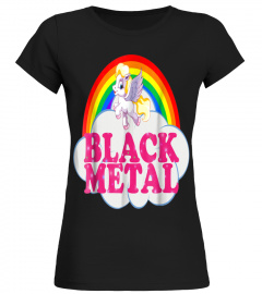 Black Metal Unicorn Style T Shirt
