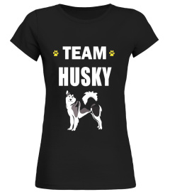 Team Husky Cute Dog Lover Pawprint T-Shirt