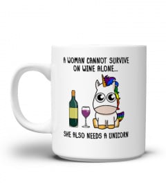 Unicorn Woman Cannot On Wine Alone
