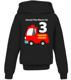 Fire Fighter Truck 3 Year Old Birthday Shirt | 3th Bday