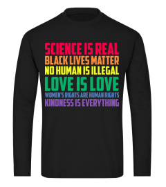 science is real black lives matter shirt