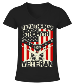 Papa The Men The Myth The Veteran T-shirt Gifts For Papa - Limited Edition