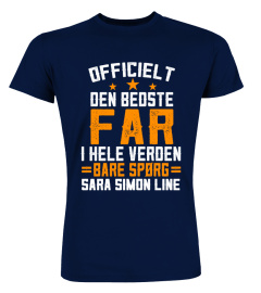 OFFICIELT DEN BEDSTE FAR PERSONIFIERET TSHIRT