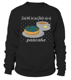 Flat Earth T Shirts Flat as a Pancake Funny Theory Shirts