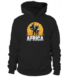 African Elephant In Africa Distressed Graphic Tshirt
