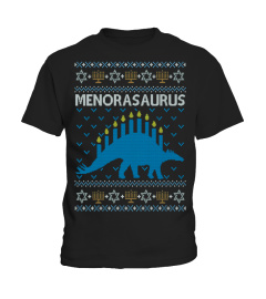 Ugly Hanukkah Sweater Shirt Dinosaur Men