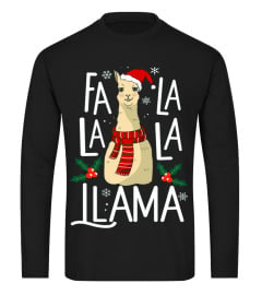 Fa La La La Llama Shirt  Santa Llama Chr