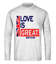 LOVE IS GREAT BRITAIN T SHIRT