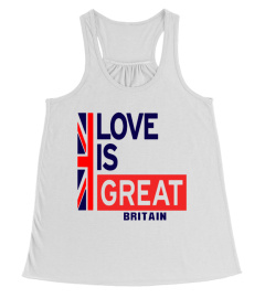 LOVE IS GREAT BRITAIN T SHIRT