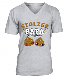 Stolzer Papa von Zwei Poops Tshirt
