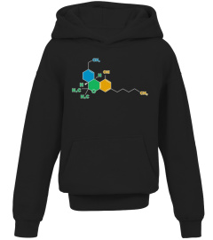 THC Molecule Tetrahydrocannabinol Hoodie