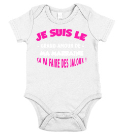 Body/T-Shirt Fille Personnalisable : Je suis le grand amour de "votre texte" ça va faire des jaloux | Cadeau T-Collector®