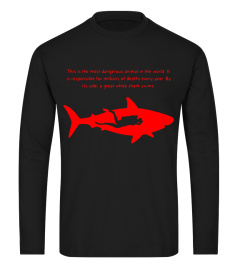 Most Dangerous Scuba Diver T Shirt Great White Shark Tee