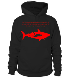 Most Dangerous Scuba Diver T Shirt Great White Shark Tee