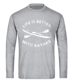 Kayak T-Shirt, Kayaking &quot;Life Is Better With Kayaks&quot; Tee